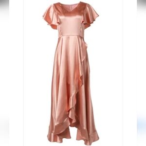 Ivy City Co Callie Peach Faux Wrap Dress